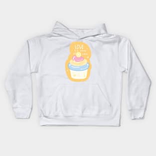 Love Cupcakes: Pansexual Kids Hoodie